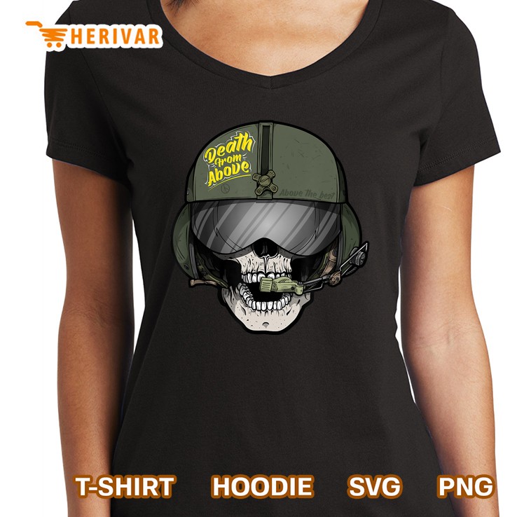 Grim Reaper Helicopter Pilot Us Army Aviation Skull Hoodie