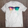 Psychedelic Nerd Glasses With Melting Lsdtrippy Color Triangles Classic Tee