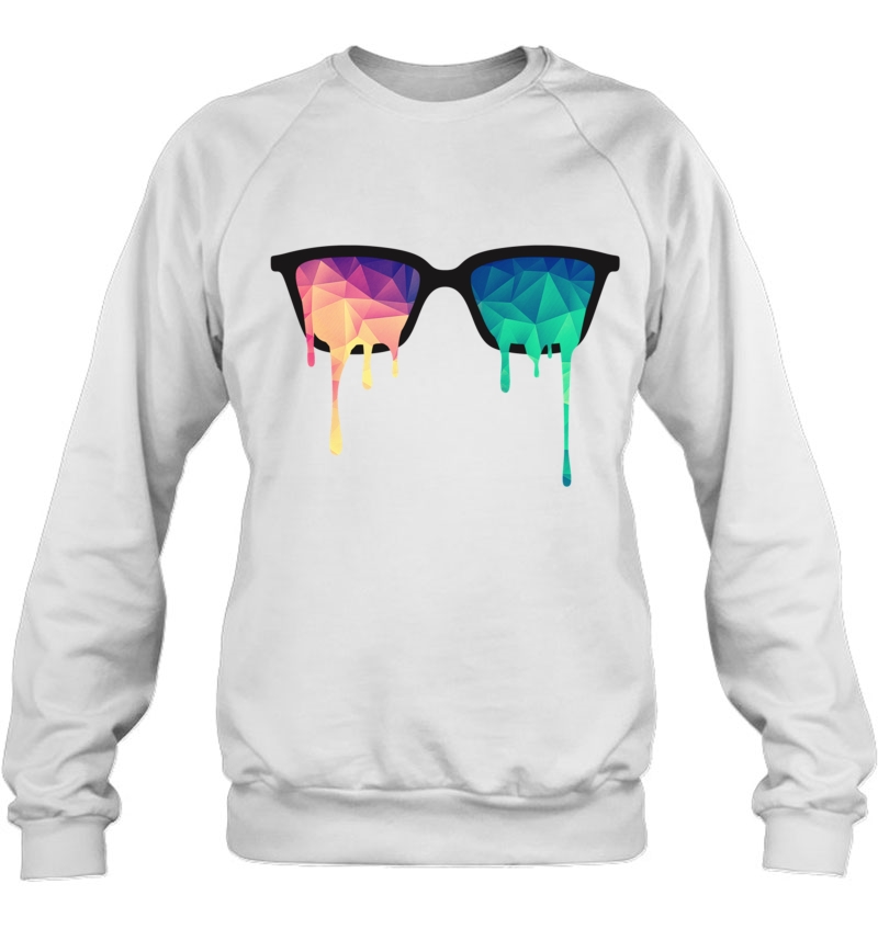 Psychedelic Nerd Glasses With Melting Lsdtrippy Color Triangles Classic Mugs