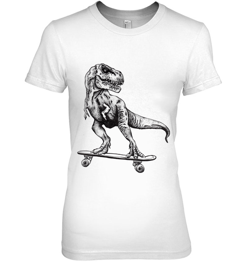 T-Rex Do Skate Baseball ¾ Sleeve Ladies Tee