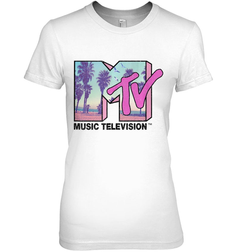 Mtv Mtv Beach And Palm Tree Logo Hoodie