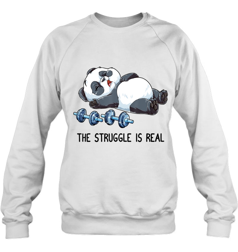 Panda The Struggle Is Real Weightlifting Fitness Gym Mugs