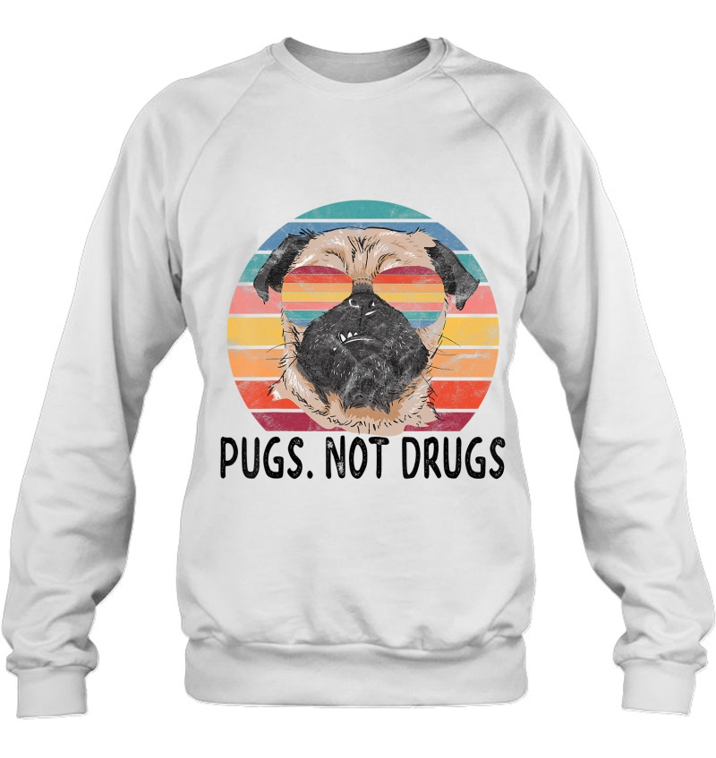 Pugs Not Drugs Funny Pug Lover Retro Vintage Mugs