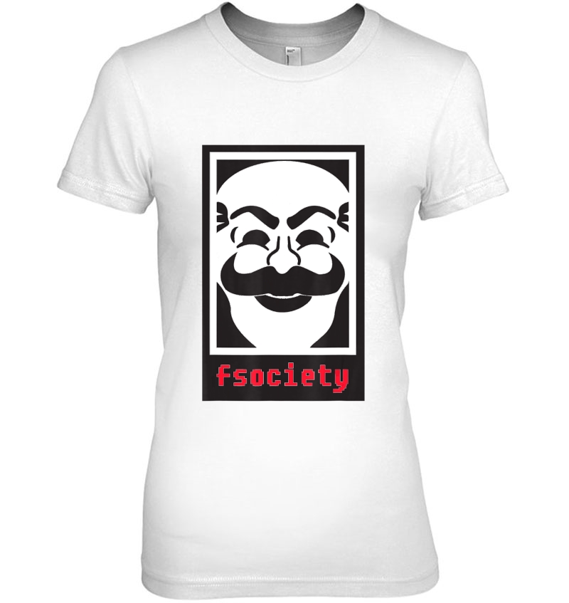 Tee Mr Mask Robot Control Is An Illusion Fuck E Corp Hacked Ladies Tee