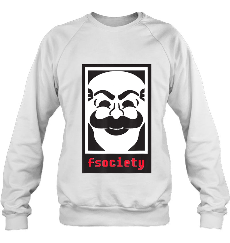 Tee Mr Mask Robot Control Is An Illusion Fuck E Corp Hacked Sweatshirt