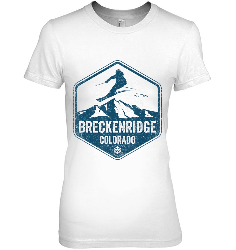 Vintage Breckenridge Shirt Retro Logo Ski Ladies Tee