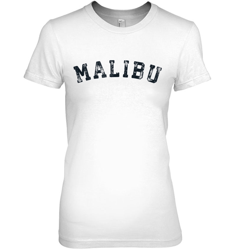 Vintage Malibu Scrum Old Retro Sports Gift Tee 70S Ladies Tee