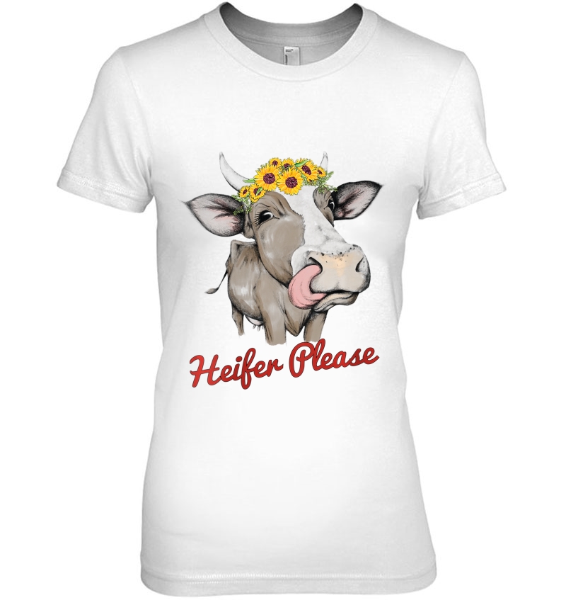 Womens Funny Heifer Please Farm Life Cow Bandanna Sunflower Gifts Hoodie