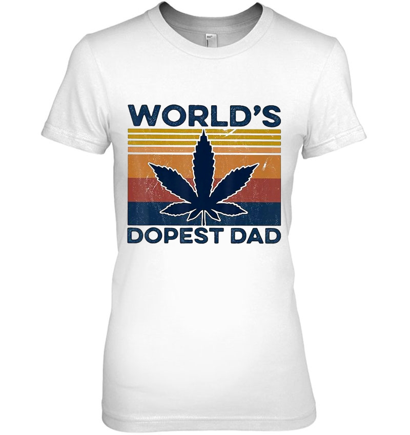 World's Dopest Dad Weed Vintage Hoodie