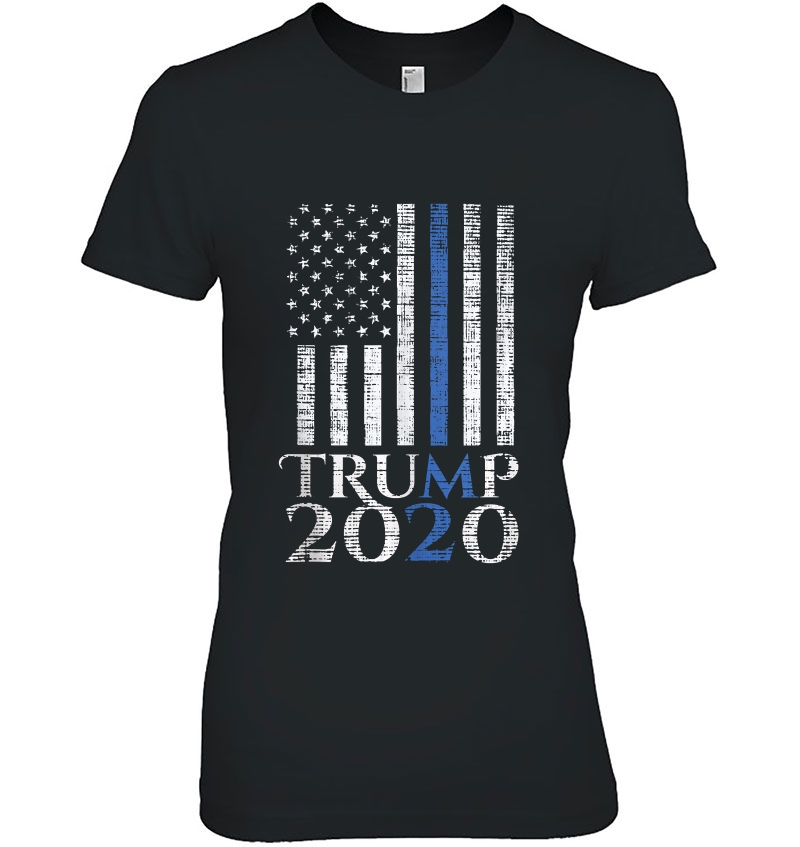 Thin Blue Line Trump 2020 American Flag Police Usa Election Tank Top Hoodie