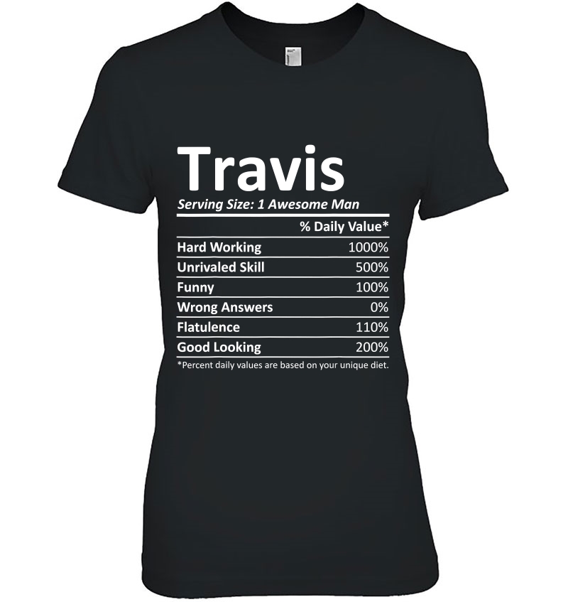 Travis Nutrition Funny Birthday Personalized Name Gift Idea Hoodie