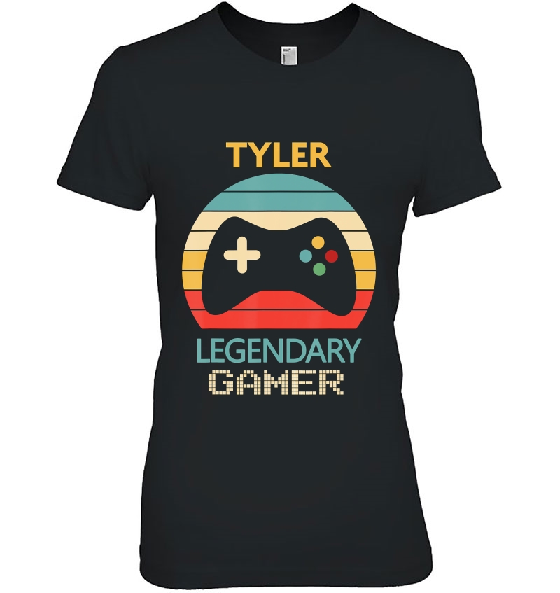 Tyler Name Gift - Personalized Legendary Gamer Ladies Tee
