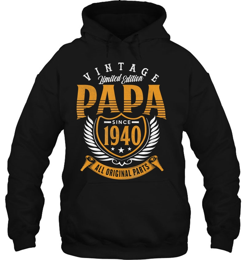 Vintage 80Th Birthday Papa Gift Since 1940 Papa Gift Mugs