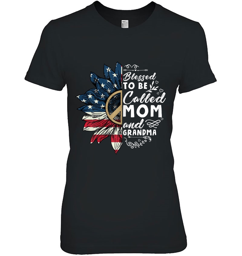 Womens Blessed To Be Called Mom And Grandma 4Th Of July Hoodie