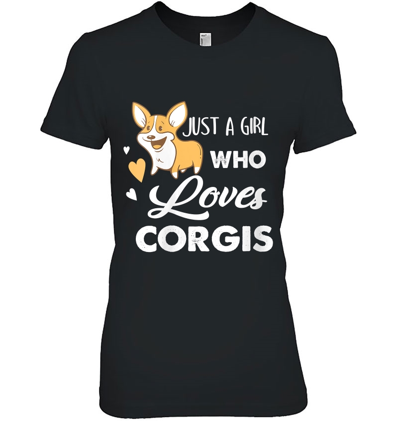 Womens Just A Girl Who Loves Corgis Design Gift Corgi Hoodie