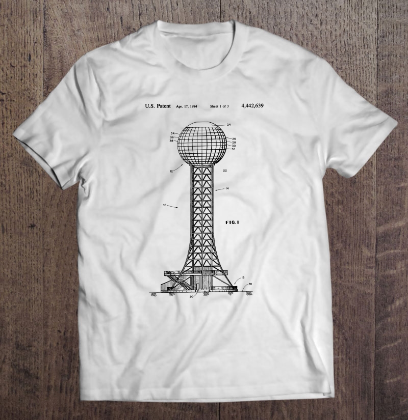 1982 World's Fair Sunsphere Patent Us 4,442,639 A Shirt