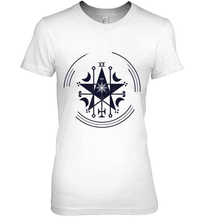 Astaroth Sigil Occult Ritual Magic Pentagram Ladies Tee