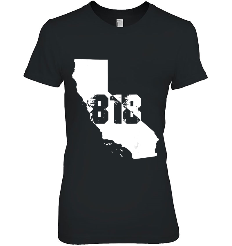 Los Angeles California 818 Area Code Ladies Tee