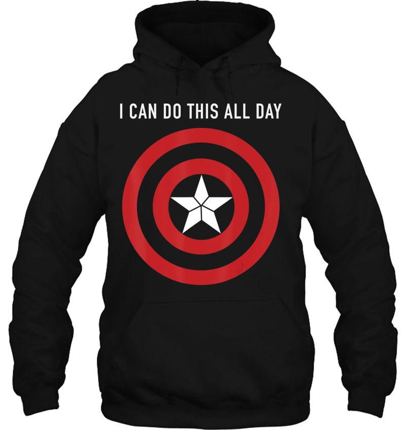 Marvel Captain America I Can Do This All Day Shield Portrait Hoodie