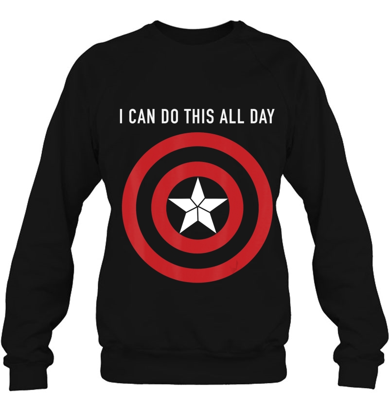 Marvel Captain America I Can Do This All Day Shield Portrait Sweatshirt