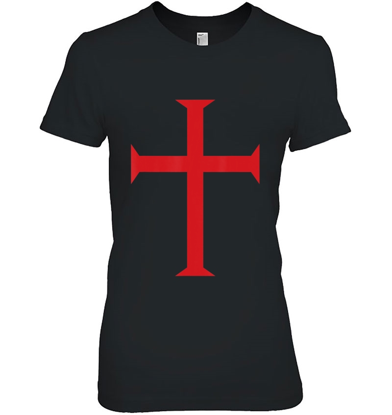 Mens Knights Templar Cross, Crusader (Soldier Of Christ) Ladies Tee