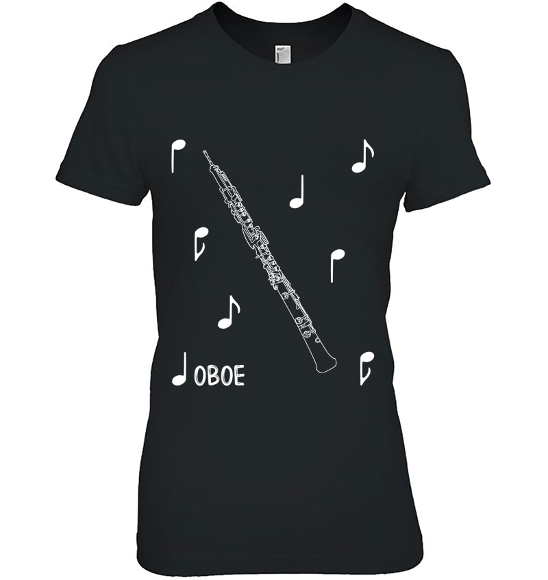 Music Notes Oboe Ladies Tee