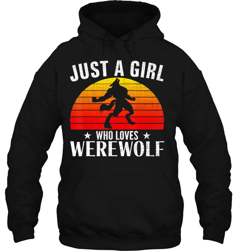 Retro Just A Girl Who Loves Werewolf Funny For Women Gift Mugs