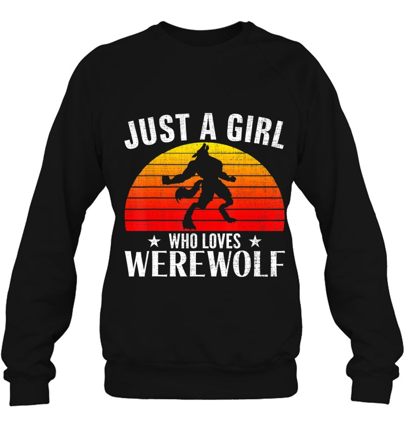 Retro Just A Girl Who Loves Werewolf Funny For Women Gift Mugs