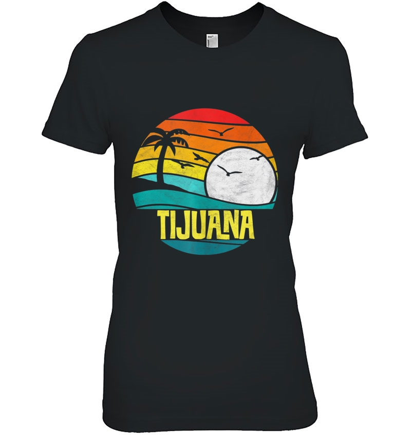 Retro Tijuana Sun & Surf 80S Graphic Tank Top Hoodie