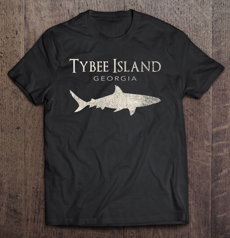 Retro Tybee Island Ga Shark Shirt