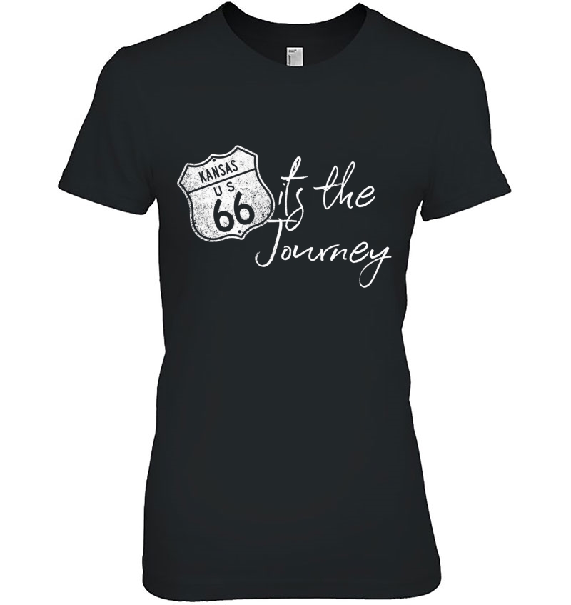 Route 66 Kansas Highway Sign It's The Journey Souvenir Hoodie