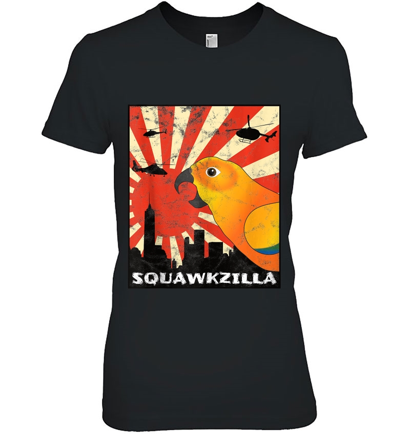 Squawk Zilla Sun Conure Parrot Squawking Kawaii Hoodie