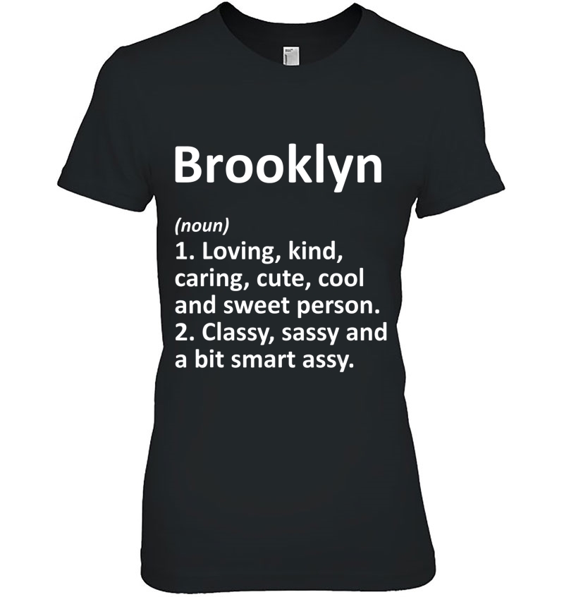 Brooklyn Definition Personalized Funny Birthday Gift Idea Ladies Tee