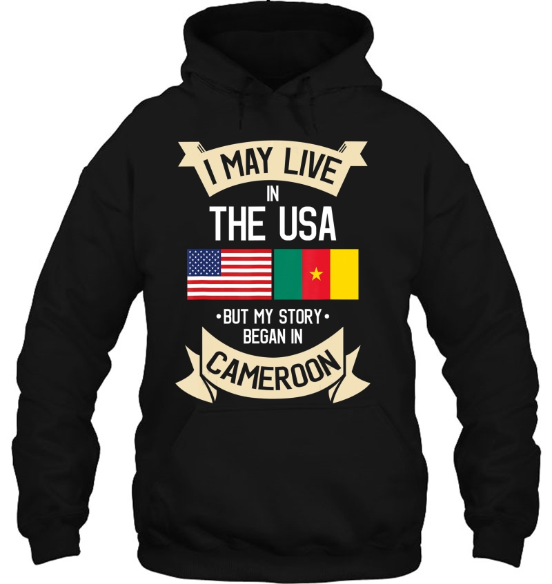 Cameroon American Flag Usa Cameroonian Roots Gifts Hoodie