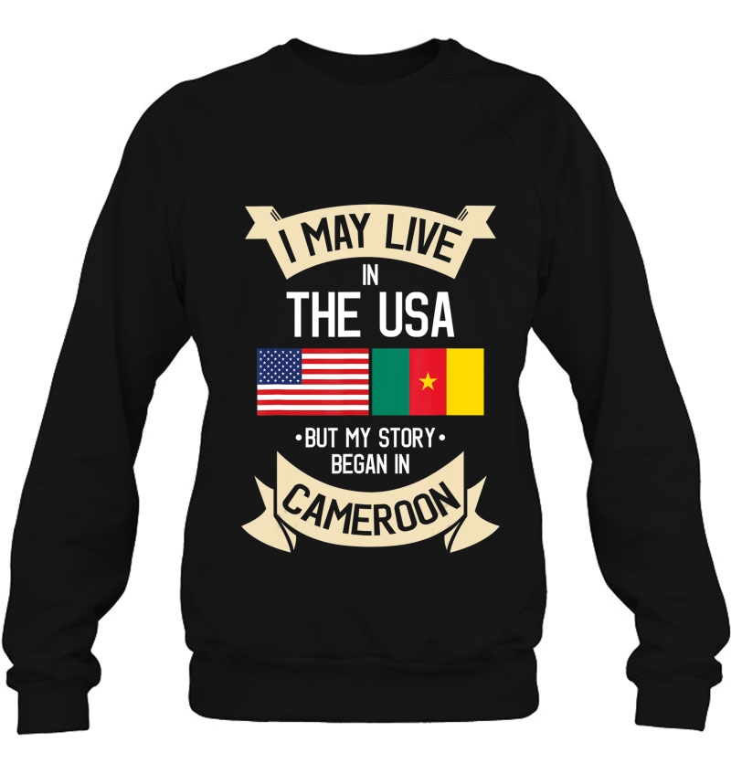 Cameroon American Flag Usa Cameroonian Roots Gifts Sweatshirt