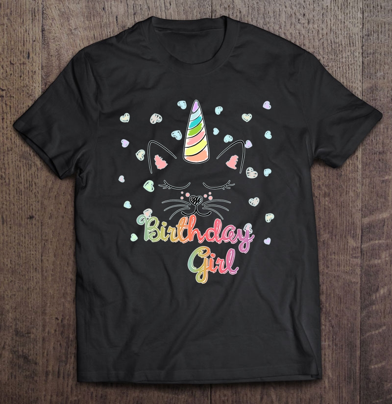 Caticorn Unicat Birthday Party Girl Shirt Shirt