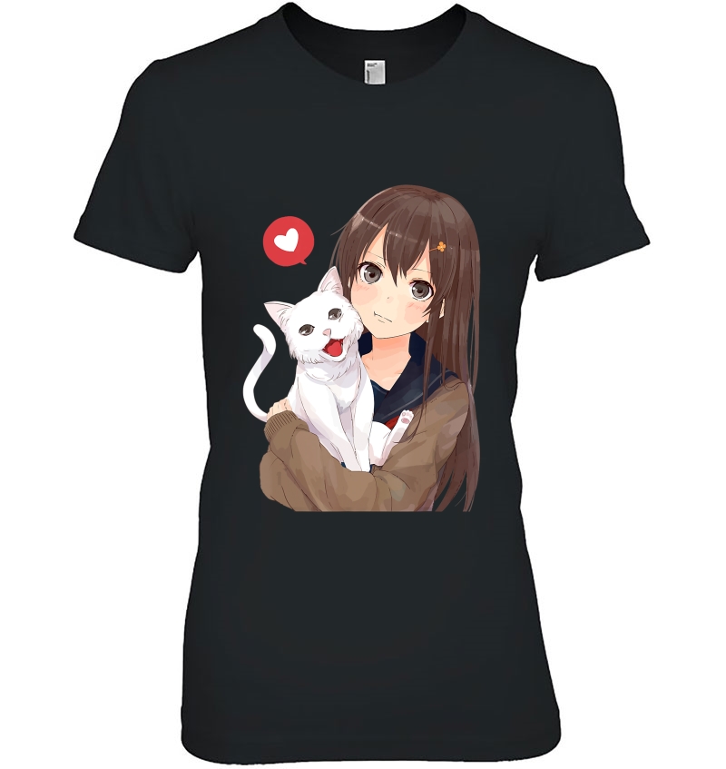 Cute Anime Girl And Kitty Cat Hoodie