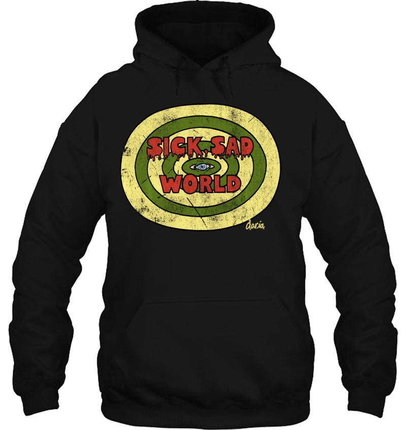Daria Sick Sad World Drippy Text Eye Logo Pullover Hoodie