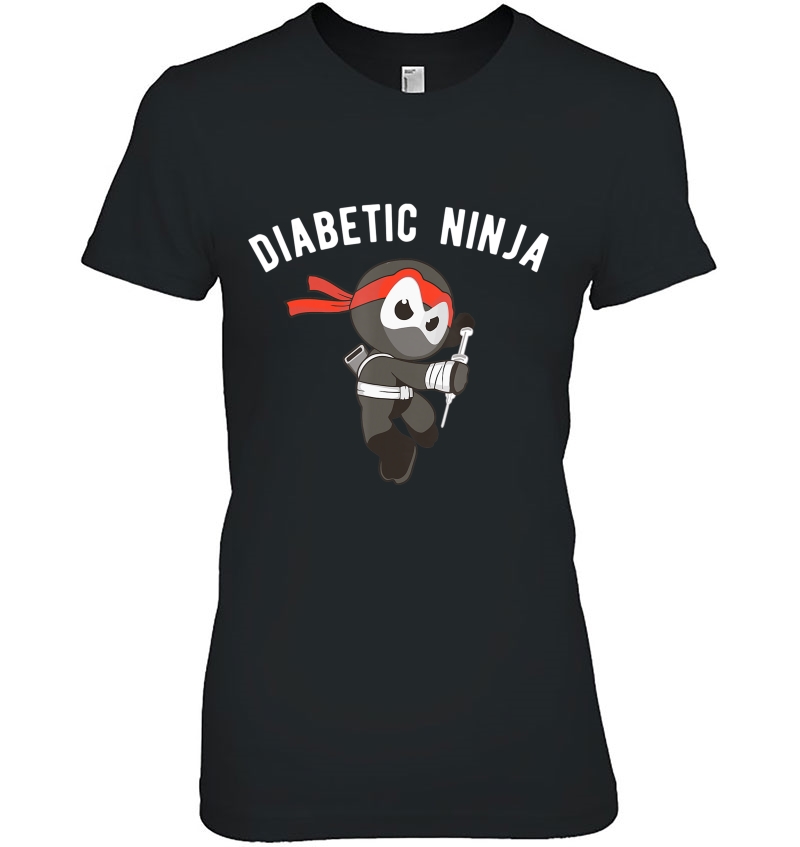 Diabetic Ninja Martial Arts Type 1 Diabetes Ladies Tee