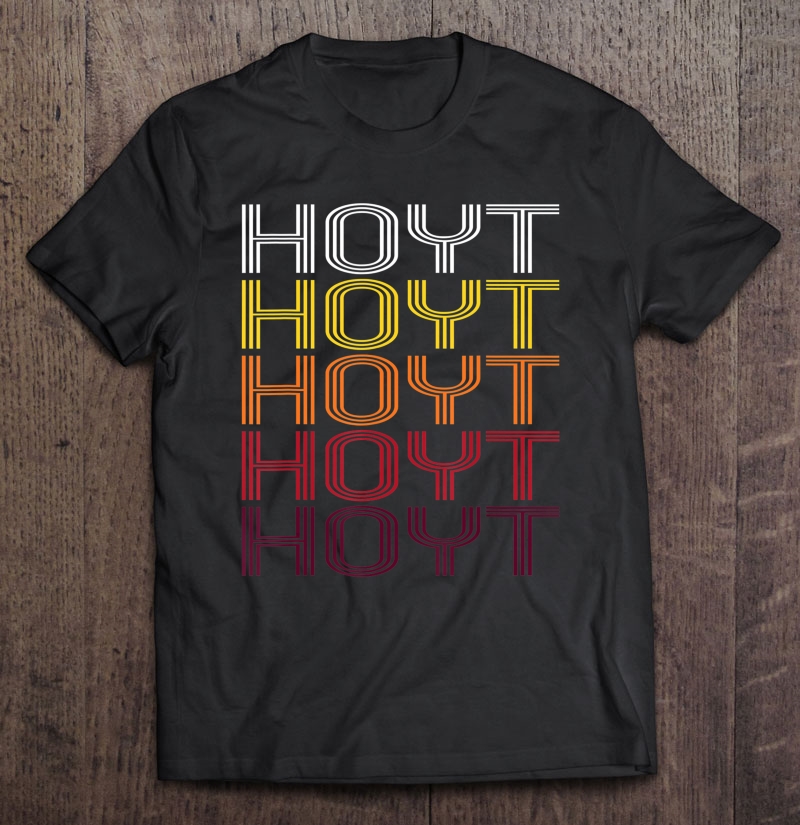 Hoyt Retro Wordmark Pattern - Vintage Style Shirt