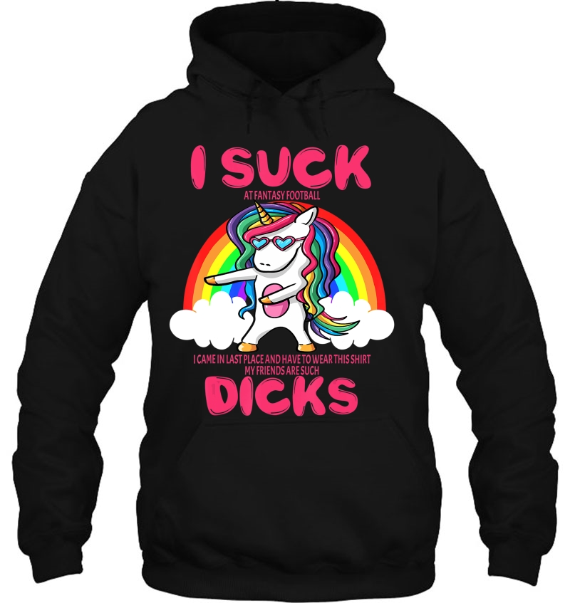 I Suck Dicks Fantasy Football Loser Trophy Unicorn Rainbow Mugs