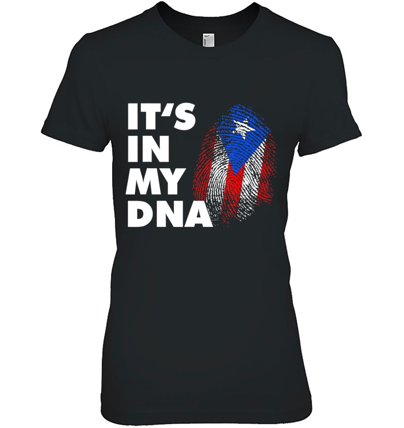 It's In My Dna Puerto Rico - Finger Print Boricua Flag Hoodie