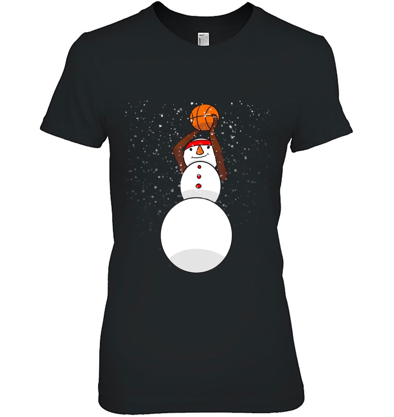 Christmas Basketball Shirt Basketball Snowman Christmas Tee Hoodie