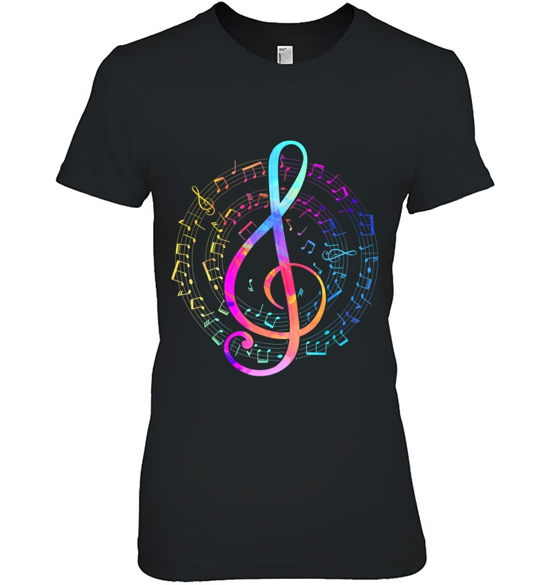 Colorful Treble Clef Music Hoodie