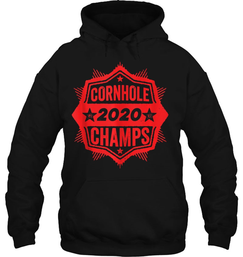 Cornhole Champion Winner 2020 Distressed Vintage Cool Gift Hoodie