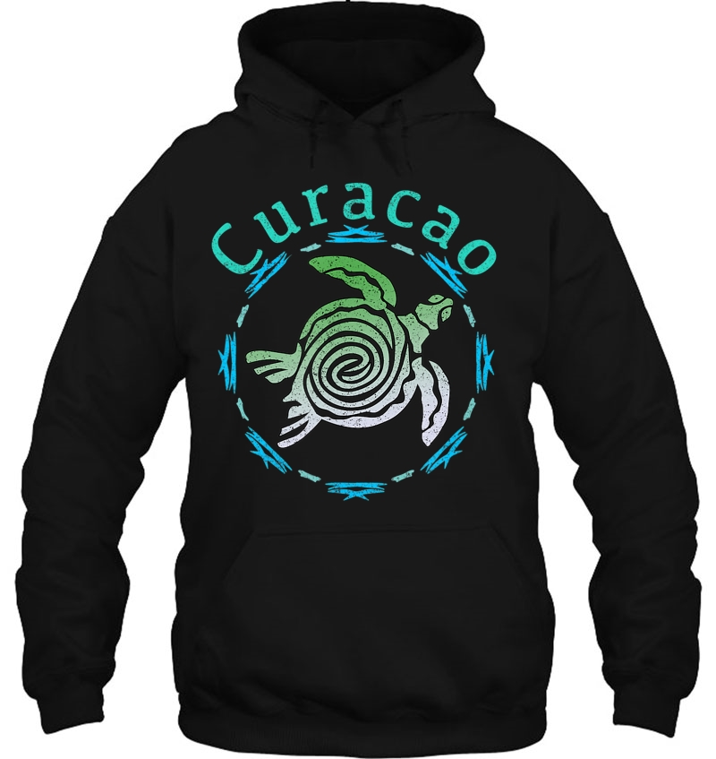 Curacao Vintage Tribal Turtle Gift Hoodie