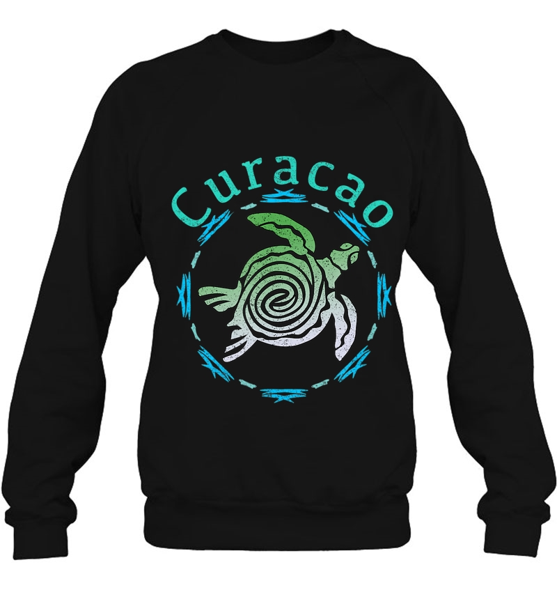Curacao Vintage Tribal Turtle Gift Sweatshirt
