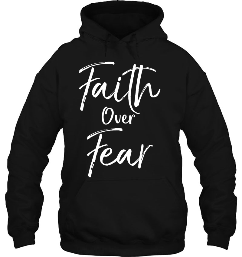 Cute Christian Worship Gift For Women Men's Faith Over Fear Mugs