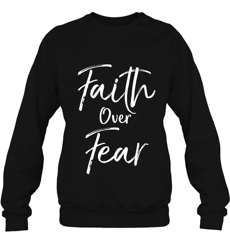 Cute Christian Worship Gift For Women Men's Faith Over Fear Mugs