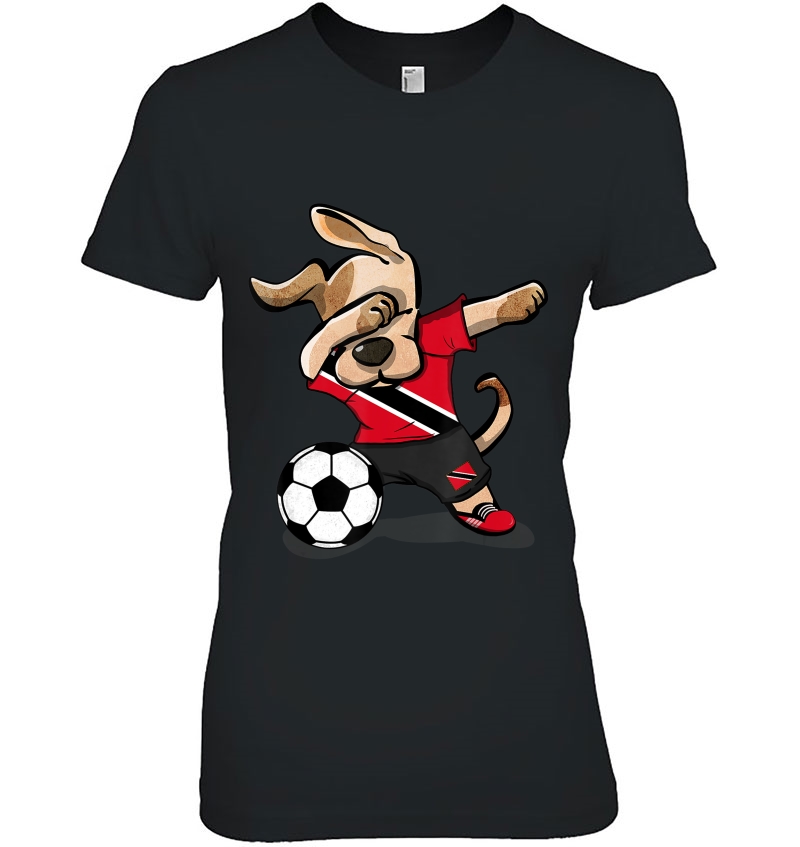 Dabbing Dog Trinidad And Tobago Soccer Jersey Football Lover Ladies Tee
